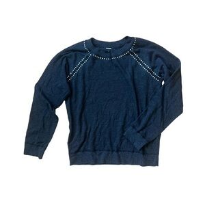 NWOT Monrow Grey Studded Lightweight Sweater